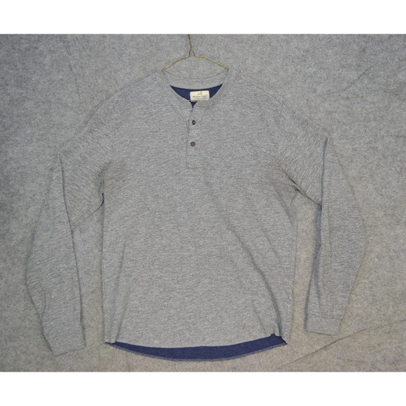 Marine Layer Other - Marine Layer Shirt Mens Medium Gray Long Sleeve Henley Cotton Blend Made USA